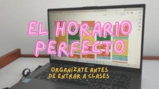 Cómo construir tu HORARIO IDEAL para la universidad