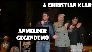 Gegendemo Anmelder & Christian Klar, Gera Montagsprotest 4.11.24 (Quelle: TV. Ostthüringen)