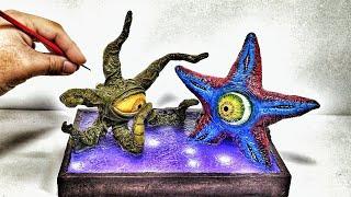 How to make the "Starro vs Shuma-Gorath" diorama. - Polymer clay / Sculpture / Epoxy resin