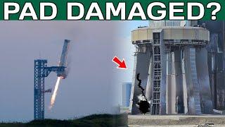 Starship Launch Pad Aftermath Revealed.... Tower Damaged?