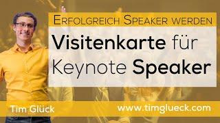 Visistenkarte für Keynote Speaker | Erfolgreich Speaker werden