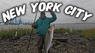 Fishing For Bluefish At A Secret Location In NYC