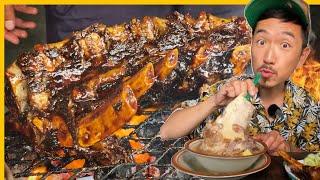 Ultimate Javanese Street Food in Yogyakarta  Dinosaur Barbecue and Bone Marrow Juice