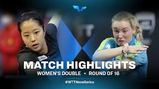 Highlights | Kim H./Shin Y. vs Katarina S./Ana T. | WD R16 | WTT Contender Nova Gorica 2022