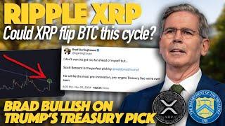 Ripple XRP: Brad Bullish On Bessent Pick For Treasury & Could XRP Flip BTC This Cycle?