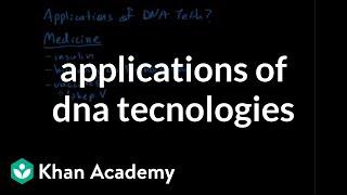 Applications of DNA technologies | Biomolecules | MCAT | Khan Academy