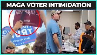 MAGA Supporter Intimidates Voters With A MACHETE