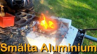 Smälta aluminium i ässjan (Göra Aluminiumtackor av burkar)