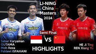 SEMI FINAL | Sabar /Reza vs HE Ji Ting /REN Xiang Yu | China Masters 2024 Badminton