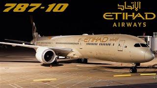  Abu Dhabi  - Paris  Etihad Boeing 787-10 [FULL FLIGHT REPORT] Night flight