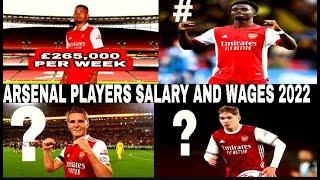 ARSENAL PLAYERS WEEKLY SALARY AND WAGES 2022,ARSENAL FIRST-TEAM SALARY AND WAGES FTJESUS,SAKA,ODEGAD