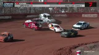 Car hits hard into turn 3 and 4 - 2023 Winter Freeze at Screven Speedway