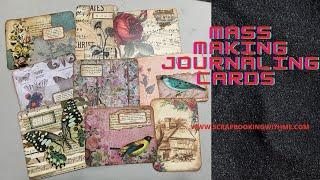 MASS MAKING JOURNALING CARDS ~ USING OLD SCRAPBOOK PAPERS #roxysweeklychallenge