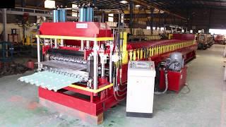 Double Deck Roll Forming Machine - Ruby Metal Tile Roofing and Roof Pane in 1 Roll Former