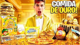 PROVANDO COMIDAS FEITAS DE OURO *passei mal?