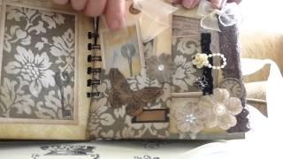 Vintage Shabby Chic Mini Album Journal Wedding  -  SOLD