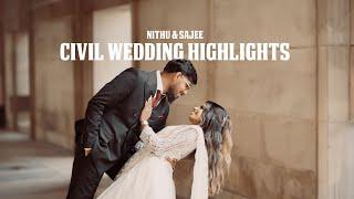 CIVIL WEDDING HIGHLIGHTS | NITHU & SAJEE | WHITE DREAM | 2024