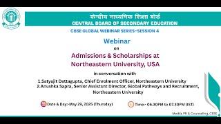 Webinar on Admissions & Scholarships at Northeastern University, USA