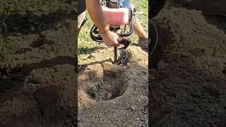 FASTEST WAY TO DIG A TRENCH in rocky soil - Crafty Lab Homestead Spiral Hole Excavator The Snail