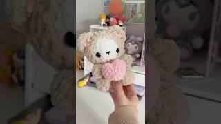 onesie bear ʕ˶´• ᴥ •`˶ʔ  available jan 19th! #crochet #vday #plushies