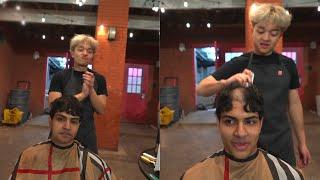 Jason Cuts College Student Hair For Charity!