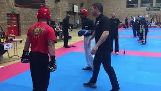 Olivier Francio Kasusula taking names at the IAKSA kickboxing comp