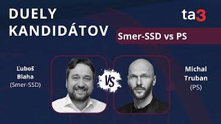 Duely kandidátov: Ľuboš Blaha (Smer-SSD) vs Michal Truban (Progresívne Slovensko)