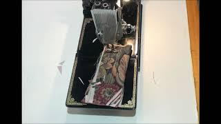 THREADING and TESTING a SINGER FEATHERWEIGHT 221 Sewing up to 8 Layers of TAPESTRY