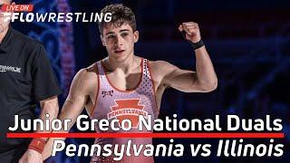 LIVE: Pennsylvania vs Illinois Junior Greco National Duals