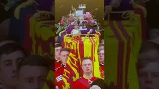 Queens Coffin Leaves WestMinister Abbey