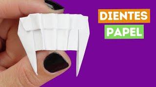 Cómo hacer dientes falsos para Halloween con papel ¡Fácil!