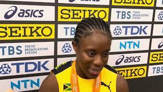 Danielle Williams after surprise 2023 World 100m hurdles gold for Jamaica