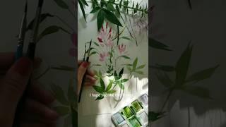 Painting an unusual flower! #watercolorflower #textiledesign #surfacedesign #surfacepatterndesign