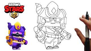 How to draw New Skin Dark Samarai Gene New Season from Brawl Stars