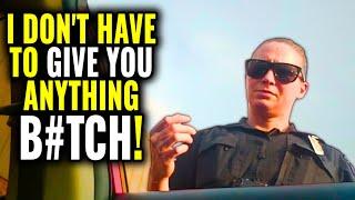 Dumb Female Cop Gets OWNED & Dismissed! Police Harassment *ID Refusal* Cops Get Owned