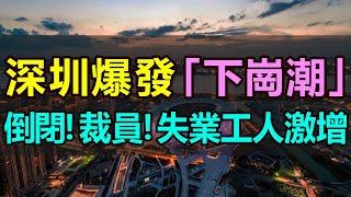 深圳爆發「下崗潮」，工廠倒閉！裁員失業！失業人數成倍激增！成千上萬打工人沒了工作，千萬個家庭陷入困境！所有行業一片慘淡，被裁的打工人苦苦掙紮 #深圳失業潮 #深圳工廠倒閉 #深圳裁員潮 #中國經濟觀察