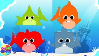 Five Little Sharks Went Swimming One Day | Baby Shark Song For Kids | Nursery Rhymes for Children