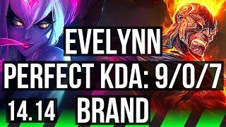 EVELYNN vs BRAND (JGL) | 9/0/7, Rank 4 Eve, Legendary | NA Challenger | 14.14