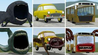 OLD AND NEW UPDATE: THE BLOOP, CAR EATER, BUS EATER VS ALL TREVOR HENDERSON MONSTER BATTLE In GMOD!