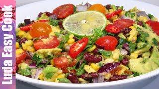 SALAD WITH CANNED BEANS AND AVOCADO | CANNED BEANS AND AVOCADO SALAD