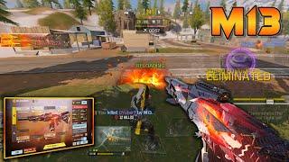 Pay to Win Mythic M13 is BACK!| BEST POSSIBLE M13 GUNSMITH | Solo vs Squads Gameplay CODM BR