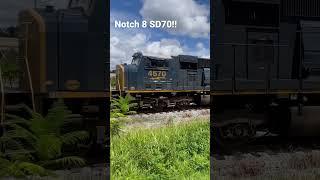 0 to notch 8 SD70MAC!  #csx_trains #train #notch8 #fulltheottle #sd70mac