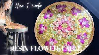 How It's Made Epoxy Flower Table, Preserved Flower Table Resin, Real Flowers in Resin Art Process