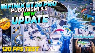 INFINIX GT 20 PRO HANDCAM & BGMI/PUBG 3.5 NEW UPDATE 120 FPS TEST & FPSMETER #infinixgt20pro#infinix