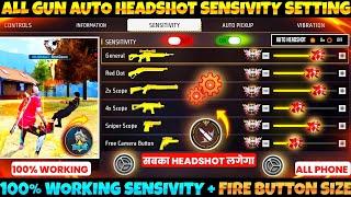 Free Fire Auto Headshot Trick 2025 Sensitivity | 2gb, 4gb, 6gb Ram Headshot Sensitivity Setting | FF