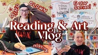 READING & ART VLOG  finding a new favorite series, drawing maps, & trying to slow down