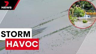 Slow moving storms cause dangerous flash flooding across South East Queensland | 7NEWS