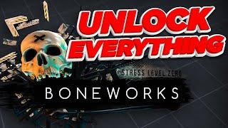 UNLOCK Everything in Boneworks in 2 Minutes - Sandbox, Arena, Guns