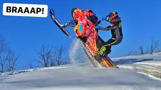 Snowmobile 600RS WHEELIES!