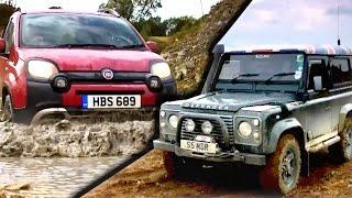 Can A Fiat Panda Cross Beat A Land Rover Defender? #TBT - Fifth Gear